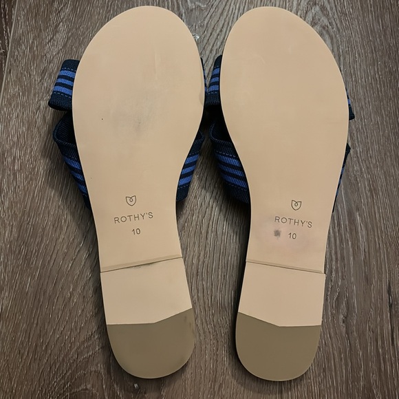 Rothy's The Knot Cobalt Stripe Sandals - Picture 5 of 8